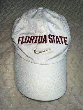 Nike Heritage86 Florida State Hat Seminole White One Size Adjustable Back